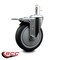 Service Caster 5'' Thermo Rubber Swivel 7/16'' Stem Caster with Total Lock Brake SCC-GRTTL20S514-TPRB-716138 - alternate 3
